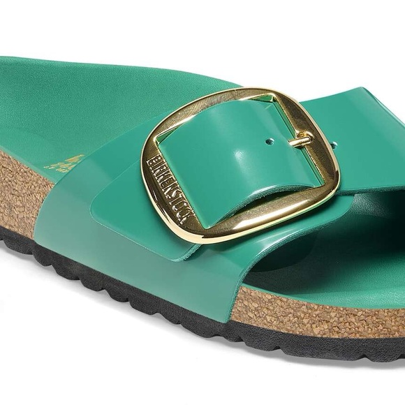 BIRKENSTOCK MADRID BIG BUCKLE SANDALS HIGH SHINE DIGITAL GREEN 41 EU 10 US - Picture 4 of 10
